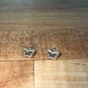 Kendra Scott Lillia Butterfly Stud Earrings in Gold & Dichroic Glass